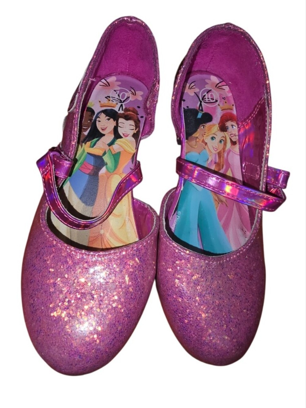 Girls Sparkle Mary Jane Shoes - Pink Princess Design